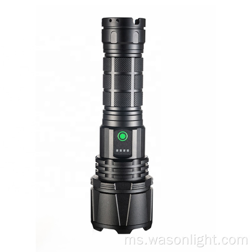 Wason Heavy Duty High Lumens XHP90 Pemburuan Memancing Luar dan Lampu Lampu Lampu Lampu Convex Mining Lens Zoomable Light untuk Industri